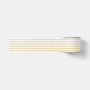 Ruban Gros-grain Classique rayé or et blanc
