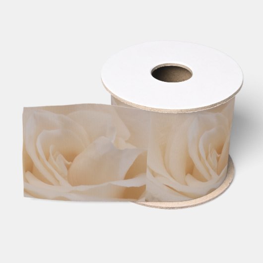 Ruban Gros-grain Closeup Rose couleur crème (Bobine)