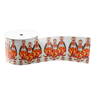 Ruban Gros-grain clowns décoratifs en rubans