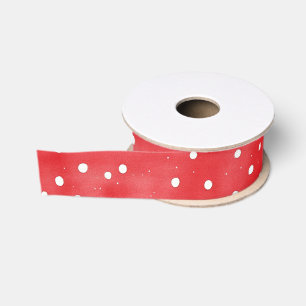 Ruban Gros-grain Coccinelle Rouge Points Blancs Anniversaire