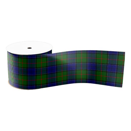Ruban Gros-grain Colquhoun tartan bleu vert plaid (Bobine)