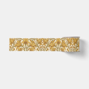 Ruban Gros-grain Conception florale vintage de William Morris Golde