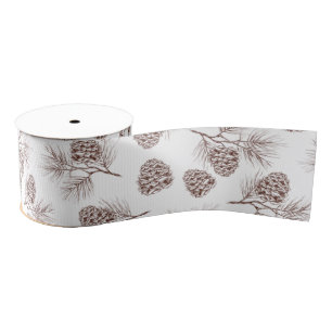 Ruban Gros-grain Cônes de sapin de cèdre d'arbre de Noël de sapin