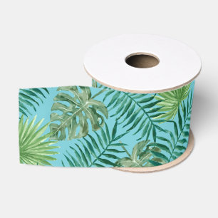 Ruban Gros-grain Cool Tropical Palm Design Feuille Gros Grain Ribbo