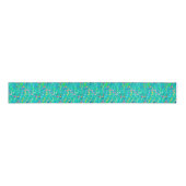 Ruban Gros-grain Copie de notes musicales - turquoise, multi (Devant)