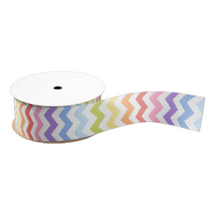 Ruban Gros-grain Copie mignonne de Chevron d'arc-en-ciel