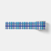 Ruban Gros-grain Couleurs de Noël bleu blanc (Devant)