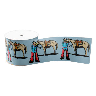 Ruban Gros-grain Cow-girl occidentale de ruban d'enveloppe de