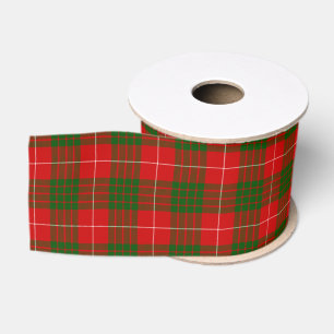Ruban Gros-grain Crawford tartan rouge vert plaid