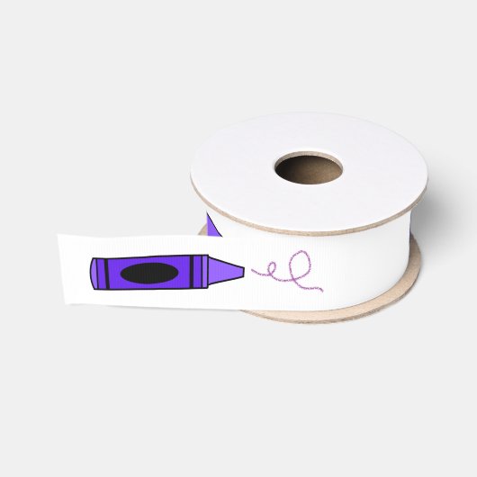 Ruban Gros-grain Crayon pourpre (Bobine)