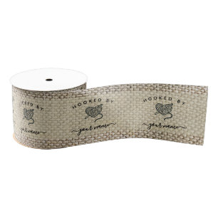 Ruban Gros-grain Crochet rustique réalisé sur mesure avec un croche
