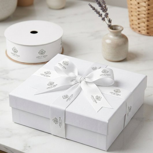 Ruban Gros-grain Custom Business Logo Packaging 