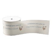 Ruban Gros-grain Custom Logo label for handmade items (Bobine)