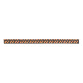 Ruban Gros-grain Cute Orange Noir Polka Point Halloween (Devant)
