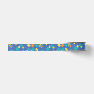 Ruban Gros-grain Damier enfant Ton frais