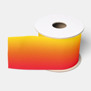 Ruban Gros-grain Dégradé orange doré et rouge vif