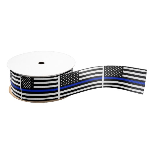 Ruban Gros-grain Drapeau américain style police (Bobine)