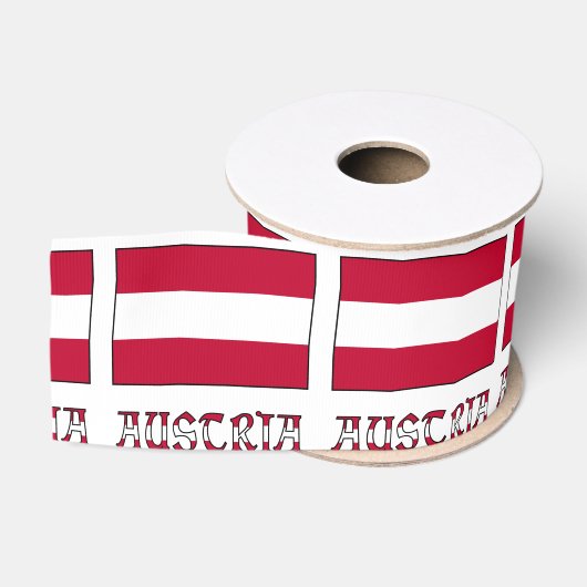Ruban Gros-grain Drapeau autrichien (Bobine)