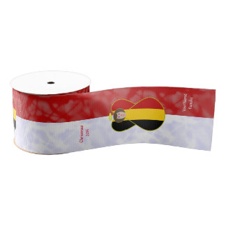 Ruban Gros-grain Drapeau belge personnalisé d'ange aux cheveux brun