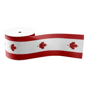 Ruban Gros-grain Drapeau canadien