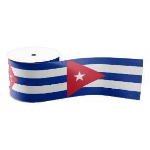 Ruban Gros-grain Drapeau cubain et voyage à Cuba, vacances/sports