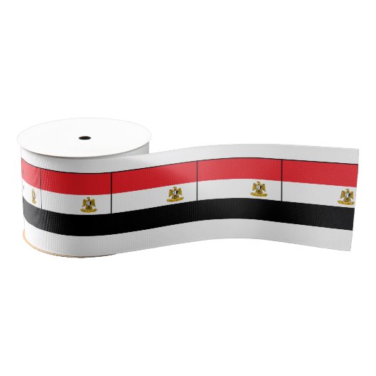 Ruban Gros-grain Drapeau de blanc noir rouge de l'Egypte Eagle (Bobine)