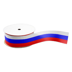 Ruban Gros-grain Drapeau de la Russie / Bleu blanc rouge