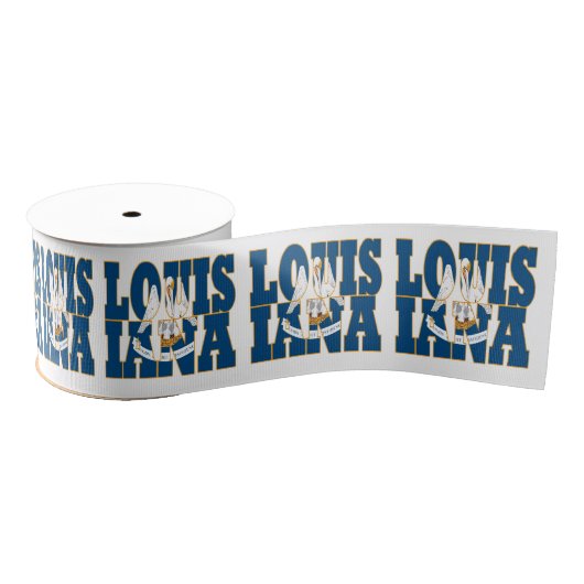 Ruban Gros-grain Drapeau de l'État de Louisiane patriotique (Bobine)