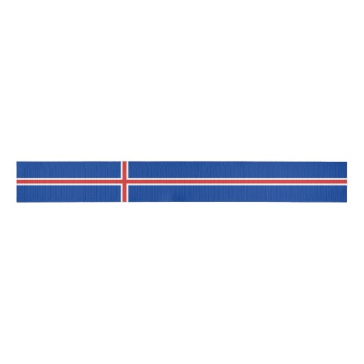 Ruban Gros-grain Drapeau de l'Islande (Devant)