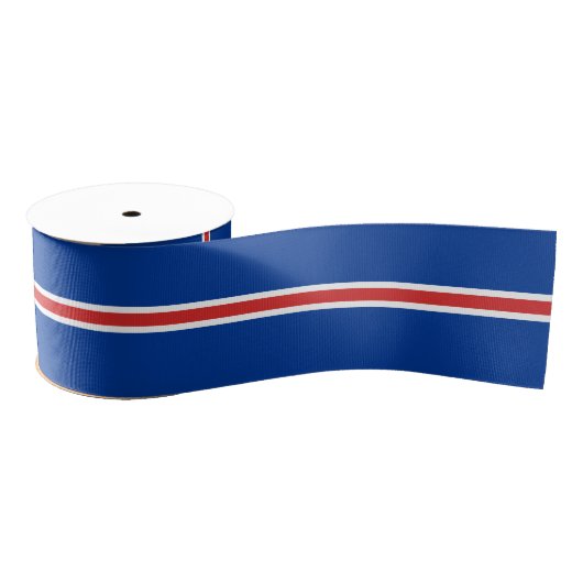 Ruban Gros-grain Drapeau de l'Islande (Bobine)