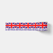 Ruban Gros-grain Drapeau du Royaume-Uni et mots (Devant)