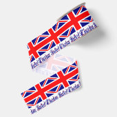 Ruban Gros-grain Drapeau du Royaume-Uni et mots (Dos)