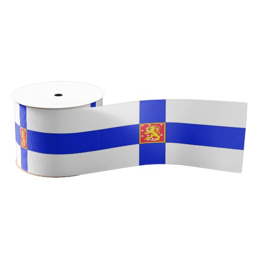 Ruban Gros-grain Drapeau finlandais (Bobine)