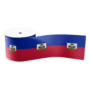 Ruban Gros-grain Drapeau haïtien & Haïti Voyage, vacances/sports
