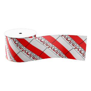Ruban Gros-grain Drapeau polonais et Pologne