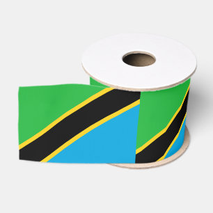 Ruban Gros-grain Drapeau tanzanien et voyage en Tanzanie, vacances/