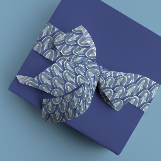 Ruban Gros-grain Echelle aquarelle en bleu