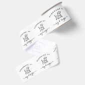 Ruban Gros-grain Écriture manuscrite faite à la main par un logo pe (Dos)
