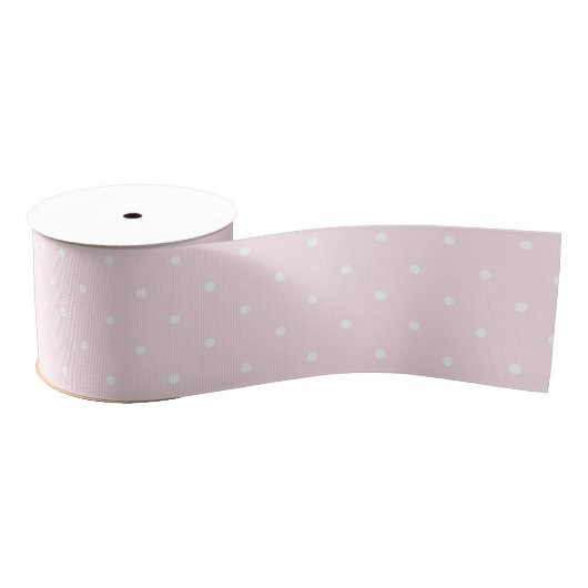 Ruban Gros-grain Élégant bébé rose et blanc Pois Motif (Bobine)