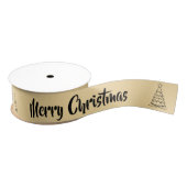 Ruban Gros-grain Elegant Merry Christmas Ribbon Roll with Christmas (Bobine)