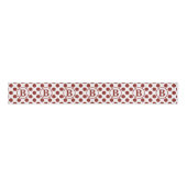 Ruban Gros-grain Elegant Red Polka Dot Monogram (Devant)