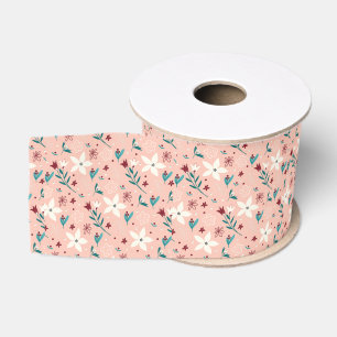 Ruban Gros-grain Élégant rose froral