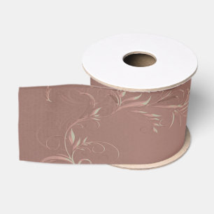 Ruban Gros-grain Élégant Rose Mariage or