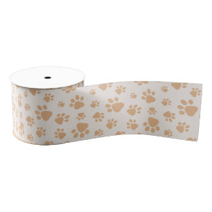 Ruban Gros-grain Empreinte de Patte de Chien Adorable