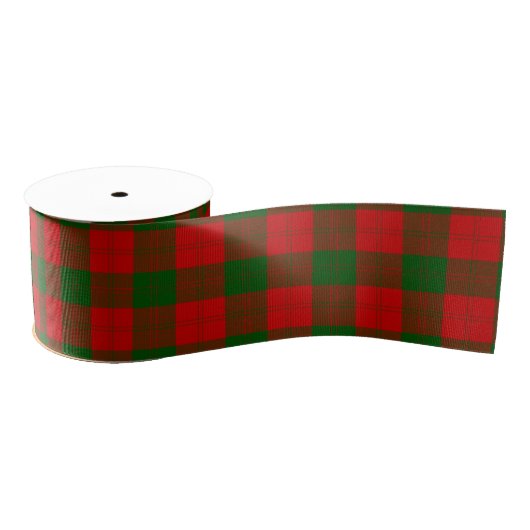 Ruban Gros-grain Erskine tartan rouge vert plaid (Bobine)