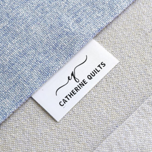 Ruban Gros-grain Étiquette de vêtements personnalisée avec initiale