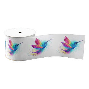 Ruban Gros-grain Exotic Rainbow Hummingbird