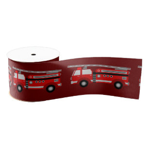 Ruban Gros-grain Feu camion fête Anniversaire Cadeau Gros Grain Rub