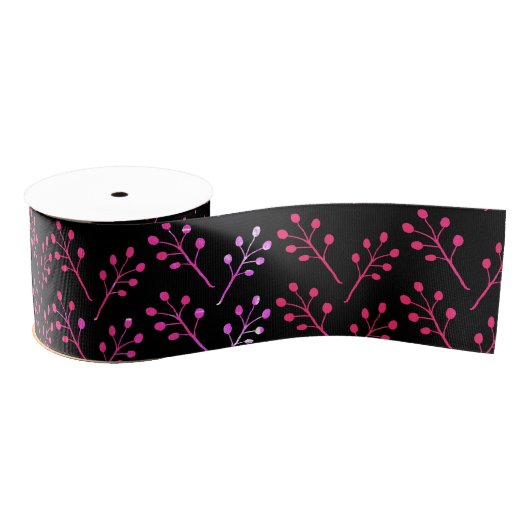 Ruban Gros-grain Feuille rose (Bobine)