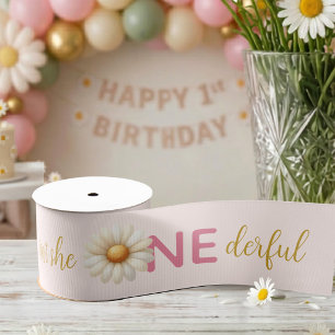 Ruban Gros-grain Fille merveilleuse pour son premier anniversaire